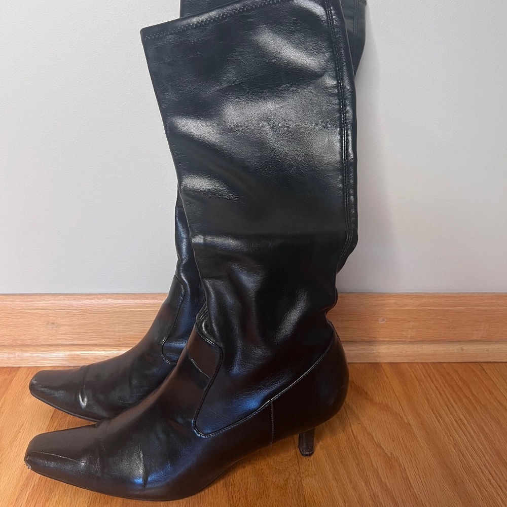 Rampage Leather Heeled Boot Size 7.5